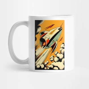 Retro Sci-Fi Rocket! Mug